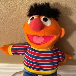 Sesame Street Ernie Plush 13 inch Doll Vintage Side